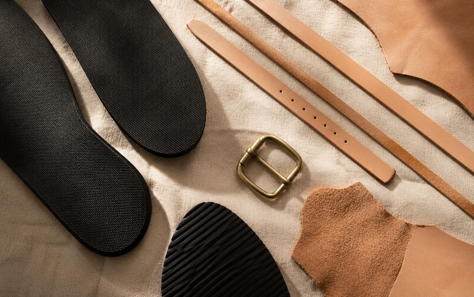 Matériaux de la sandale Eospire avec amorti caoutchouc TOPY 2mm, équivalent français du Vibram